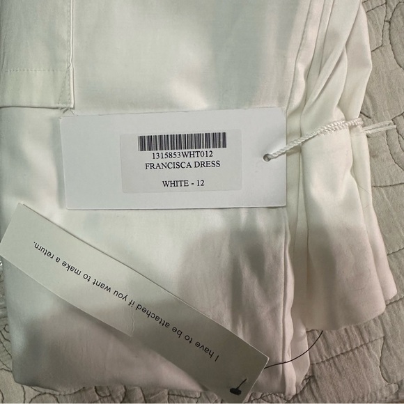 NEW Reformation Francisca Dress Cotton Sz 12 White - Picture 10 of 10